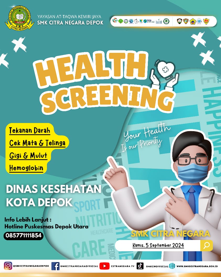 SMK Citra Negara Mengadakan Kegiatan Health Screening Bersama Dinas Kesehatan Kota Depok