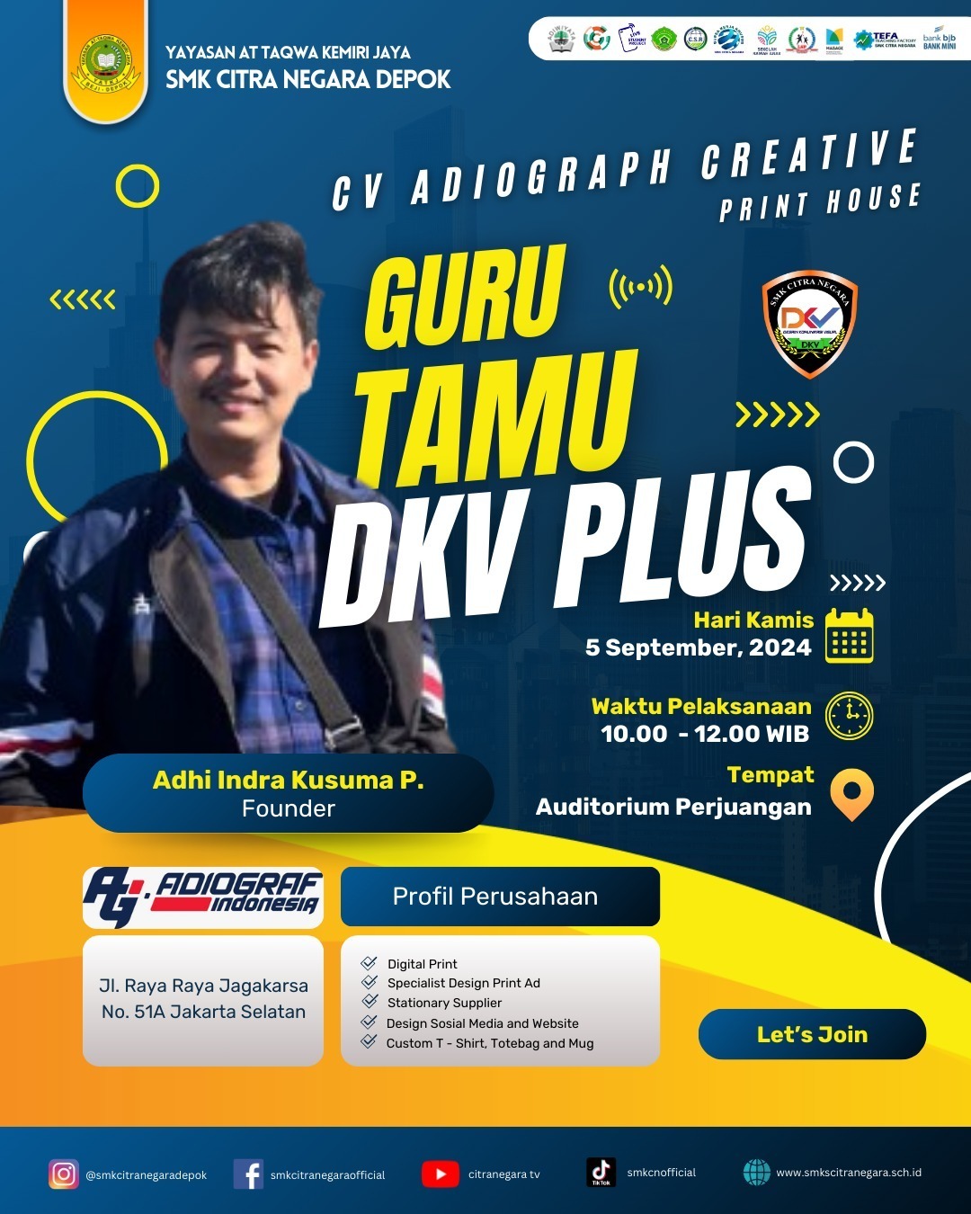 Jurusan DKV Plus Kedatangan Guru Tamu Dari CV ADIOGRAPH CREATIVE – PRINT HOUSE