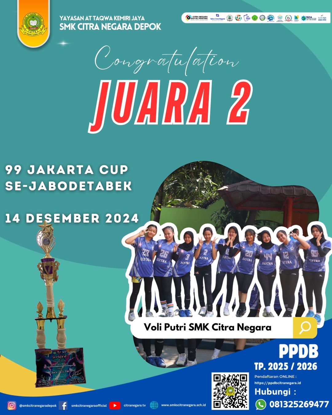 JUARA 2 TINGKAT SEJABODETABEK – 99 JAKARTA CUP