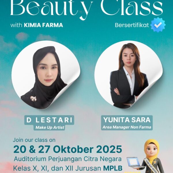 Tampil Profesional, Jurusan MPLB Gelar Beauty Class Eksklusif Bersama Kimia Farma
