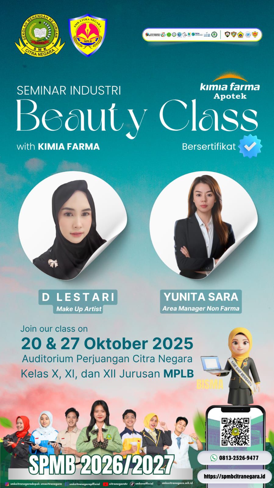 Tampil Profesional, Jurusan MPLB Gelar Beauty Class Eksklusif Bersama Kimia Farma