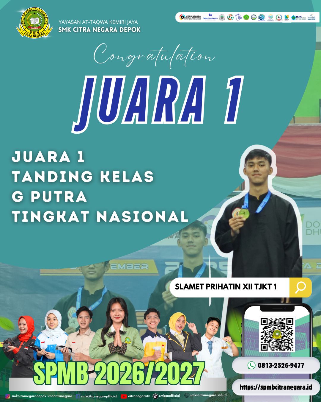 JUARA 1 TINGKAT NASIONAL TANDING KELAS G PUTRA